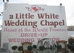 A Little White Wedding Chapel i Las Vegas.